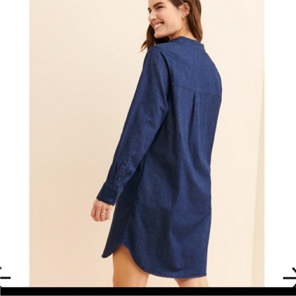 Universal Standard Hannah Denim Shirt Dress Sz S - Picture 5 of 9